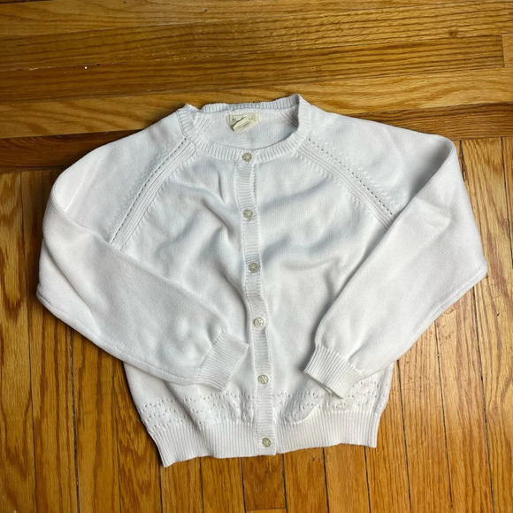 Crewcuts Blue/White Dress & Olive Juice Cardigan,  size 12 - Picture 8 of 12